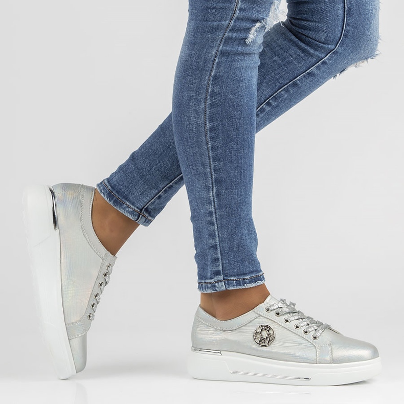 Lederschuhe FILIPPO DP3506 / 22 Si Silber silber- 2