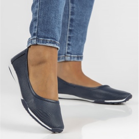 Lederballerinas Filippo DP3681 / 22 Nv marineblau 1