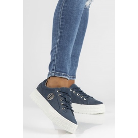 Lederturnschuhe FILIPPO DP3528 / 22 Nv marineblau 2
