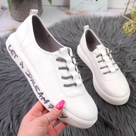 Sportschuhe auf der Plattform S. Barski W OLI145 weiß 1