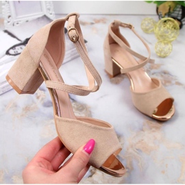 Sandalen auf der Post Potocki W WOL67B beige 1