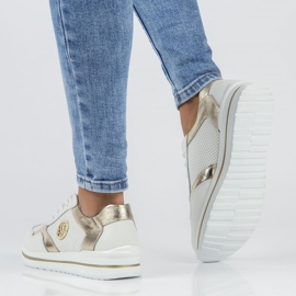 Lederturnschuhe Filippo DP3544 / 22 Wh Go weiß 2