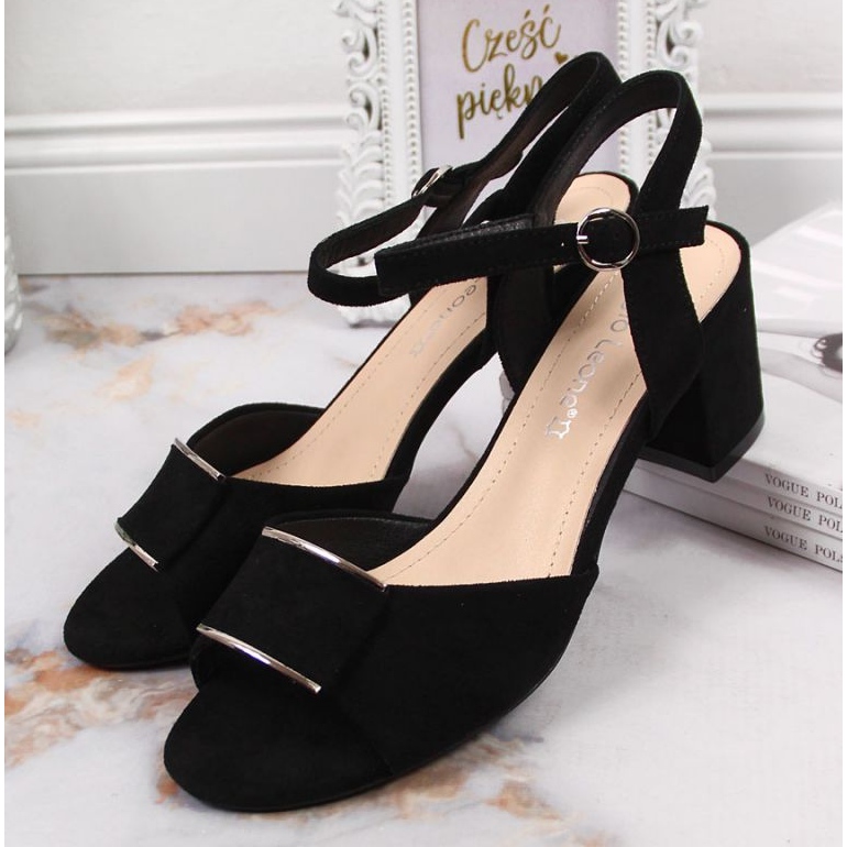 Sandalen auf dem Pfosten von Sergio Leone W SK139E schwarz 2