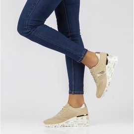 Lederturnschuhe Filippo DP3550 / 22 Beige sein 2