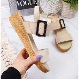 Keilsandalen Big Star W JJ276032 beige 1