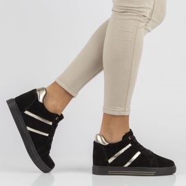 Lederturnschuhe Filippo DP3549 / 22 Bk schwarz 1