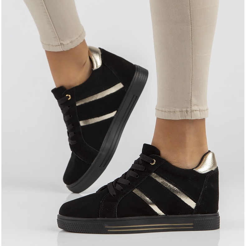 Lederturnschuhe Filippo DP3549 / 22 Bk schwarz 2