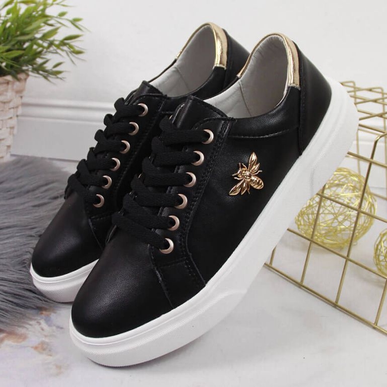 Lederschuhe auf der Plattform Vinceza W JAN119A schwarz 2