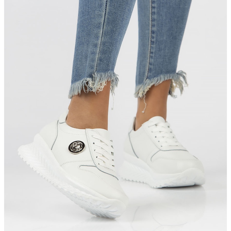 Ledersneaker Filippo DP3547 / 22 Wh weiß 1