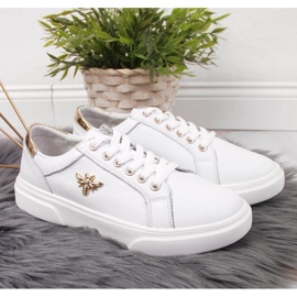 Lederschuhe mit Plateau Vinceza W JAN119B weiß 2