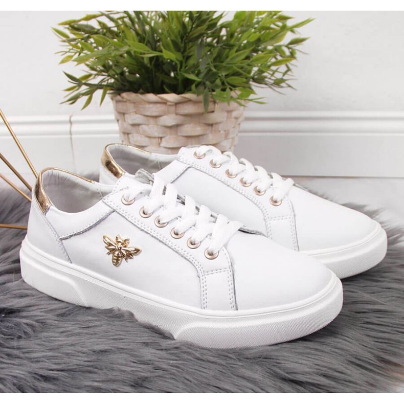 Lederschuhe mit Plateau Vinceza W JAN119B weiß 2