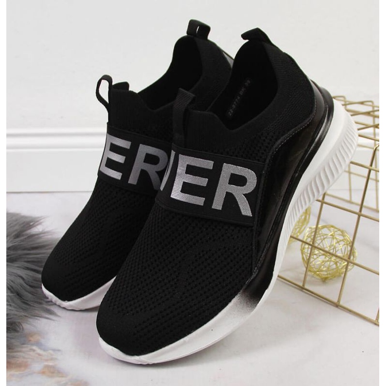 Schuhe Socken zum Hineinschlüpfen Vinceza W JAN122A schwarz 2