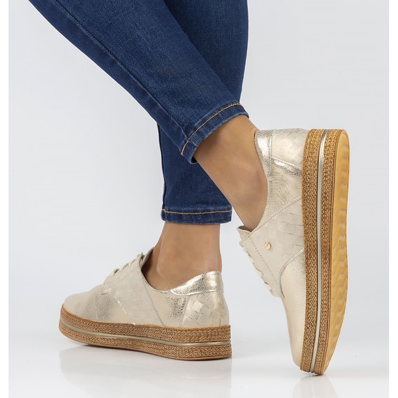 Lederschuhe Filippo 10123 Gold golden 2