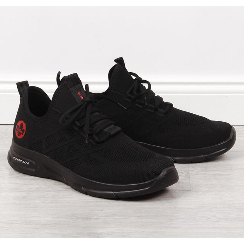 Rieker M RKR534 schwarze Socken Sportschuhe 1