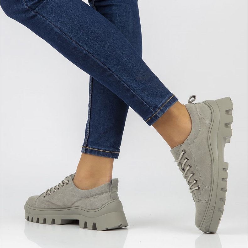 Lederturnschuhe FILIPPO DP3522 / 22 Gr grau 1