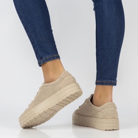 Lederturnschuhe FILIPPO DP3527 / 22 Seien Sie beige 2