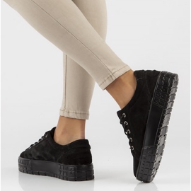 Lederturnschuhe FILIPPO DP3527 / 22 Bk schwarz 1