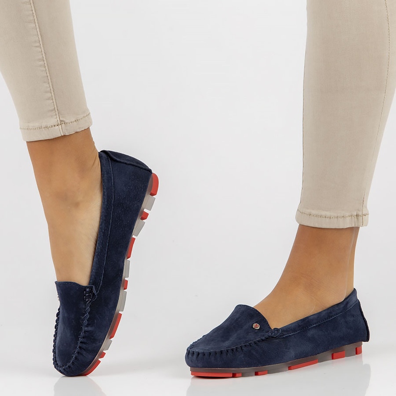 Lederhalbschuhe Filippo DP2037 / 22 Nv Rd marineblau 2