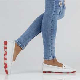 Lederhalbschuhe Filippo DP2037 / 22 Wh Rd weiß 1