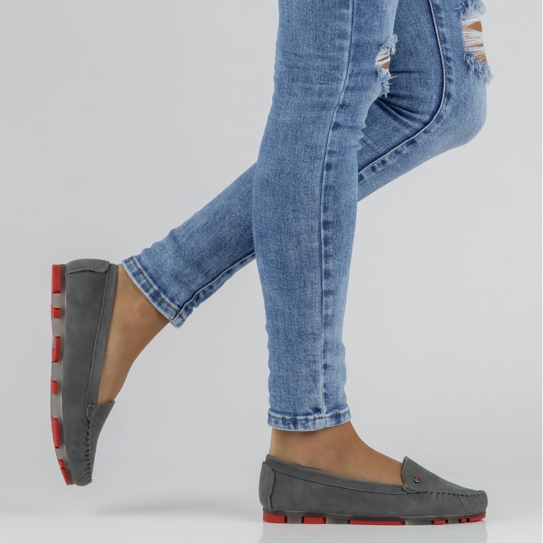 Graue Leder Filippo DP2037 / 22 Gr Rd Loafer 1