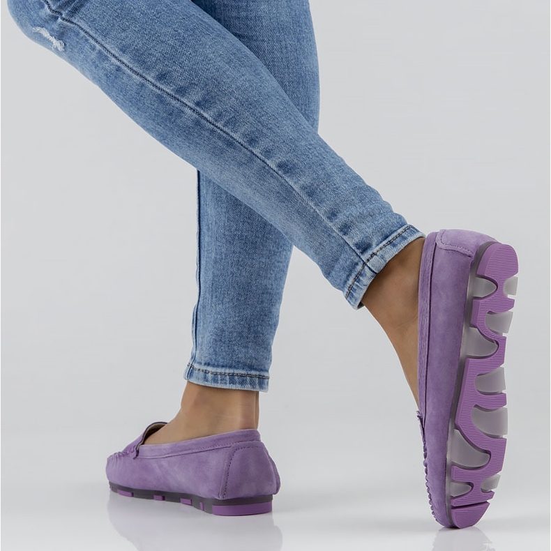 Lederhalbschuhe Filippo DP2037 / 22 Vi lila 2