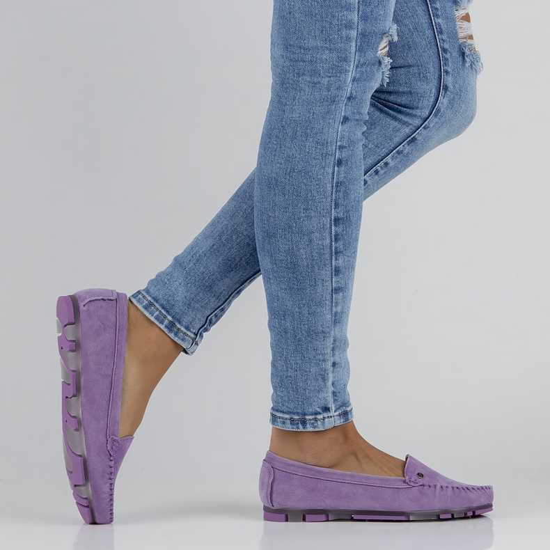 Lederhalbschuhe Filippo DP2037 / 22 Vi lila 1