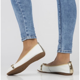 Ballerinas aus Leder Filippo DP3709 / 22 Wh weiß 2