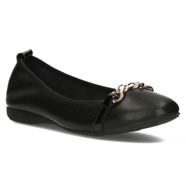 Lederballerinas Filippo DP3709 / 22 Bk schwarz 1