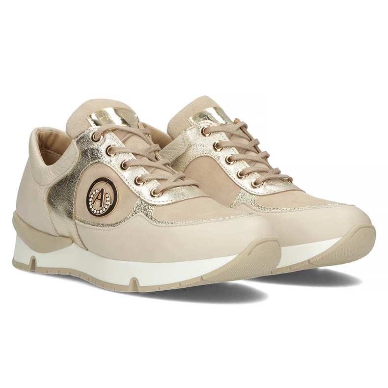 Lederturnschuhe Filippo 141 beige 2