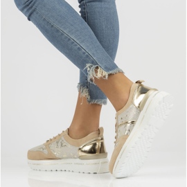 Ledersneaker Filippo DP3691 / 22 Be Go beige golden 2