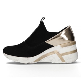 Lederturnschuhe Filippo DP3652 / 22 Bk schwarz golden 1