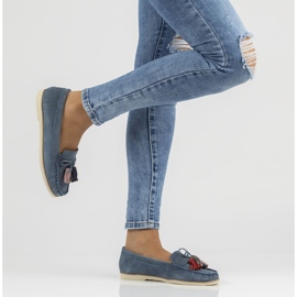 Lederhalbschuhe Filippo DP3512 / 22 Nv marineblau 2