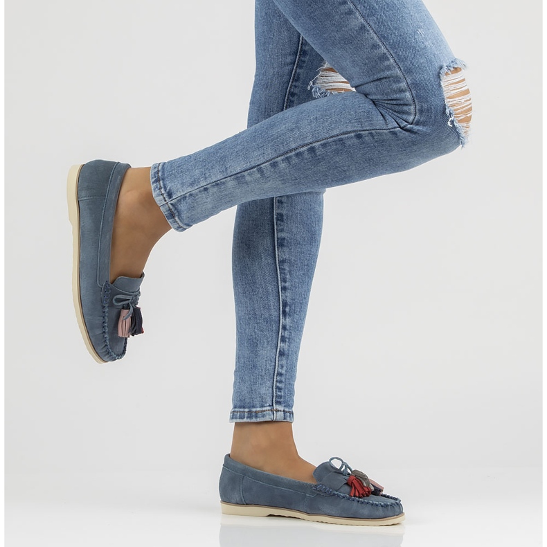 Lederhalbschuhe Filippo DP3512 / 22 Nv marineblau 2
