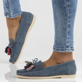 Lederhalbschuhe Filippo DP3512 / 22 Nv marineblau navy blau 1