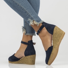 Ledersandalen Filippo DS1394 / 22 Nv marineblau 1