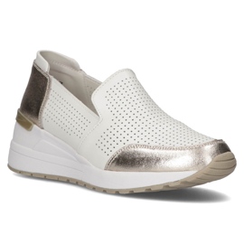 Lederschuhe Filippo DP3537 / 22 Wh weiß silber- 1