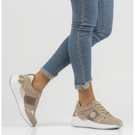 Lederturnschuhe Filippo DP3553 / 22 Seien Sie beige 1