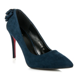 Vices Wildleder-Heels mit Schleifen blau 1