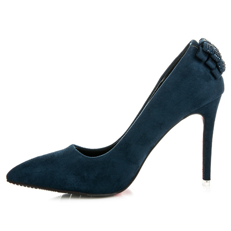 Vices Wildleder-Heels mit Schleifen blau 2