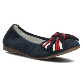 Lederballerinas Filippo DP3634 / 22 Nv marineblau 1