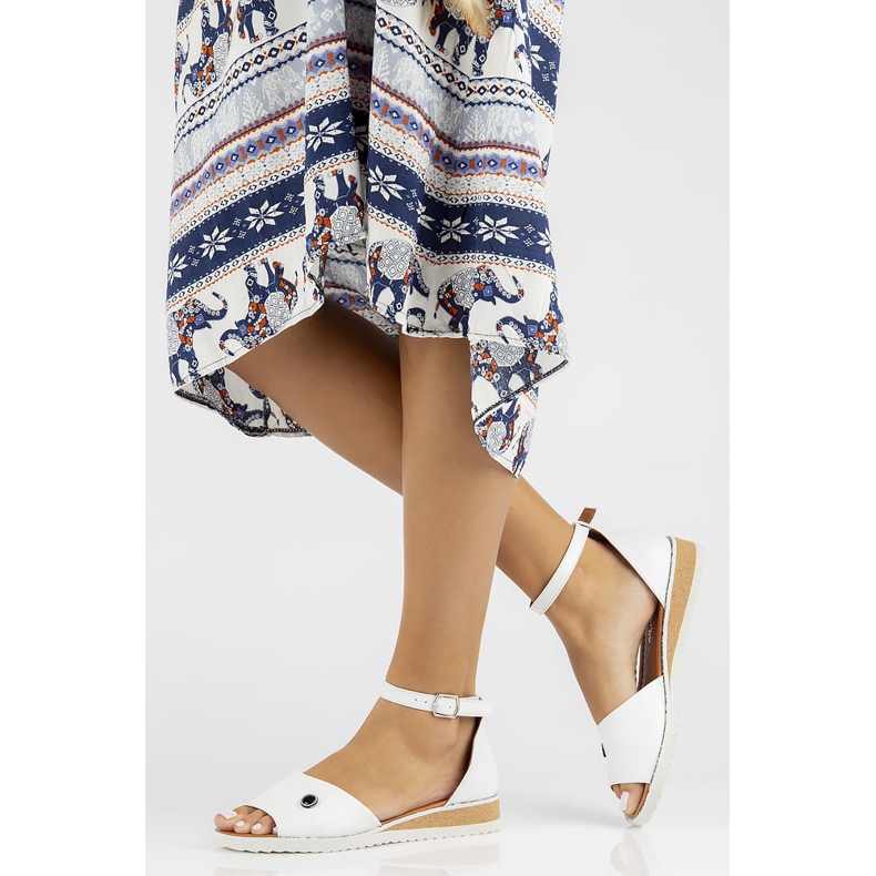 Ledersandalen Filippo DS3900 / 22 Wh weiß 1