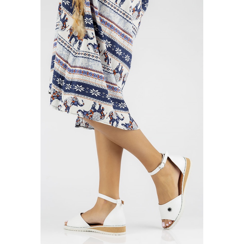 Ledersandalen Filippo DS3900 / 22 Wh weiß 2