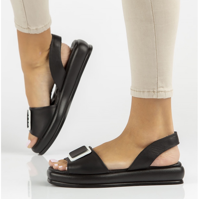 Ledersandalen Filippo DS3902 / 22 Bk schwarz 2