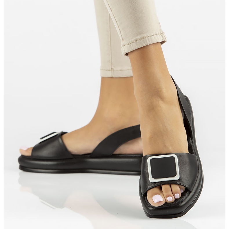 Ledersandalen Filippo DS3902 / 22 Bk schwarz 1