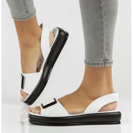 Ledersandale Filippo DS3902 / 22 Wh weiß 1