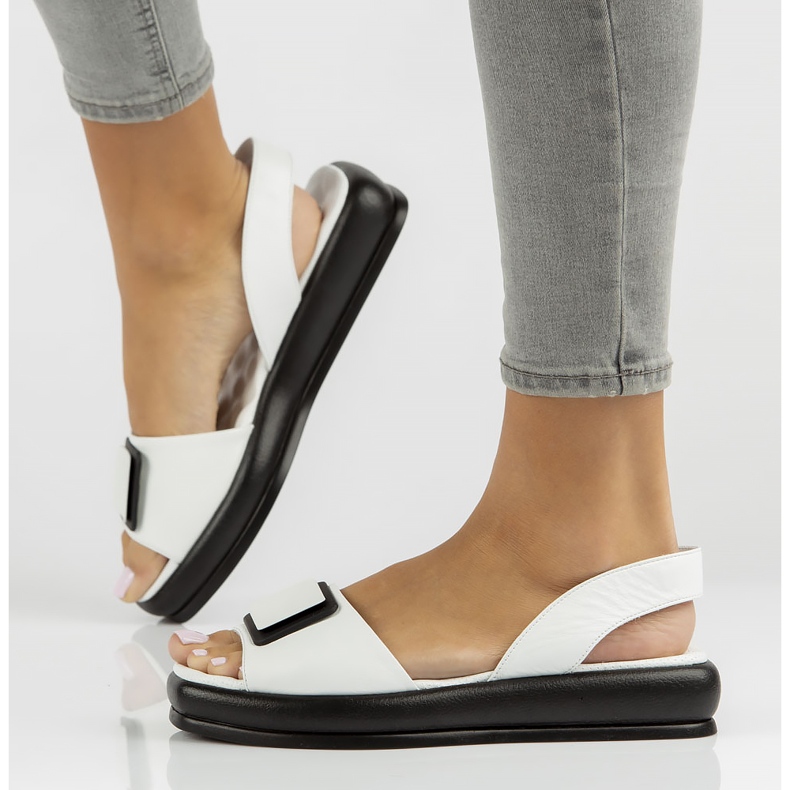 Ledersandale Filippo DS3902 / 22 Wh weiß 1