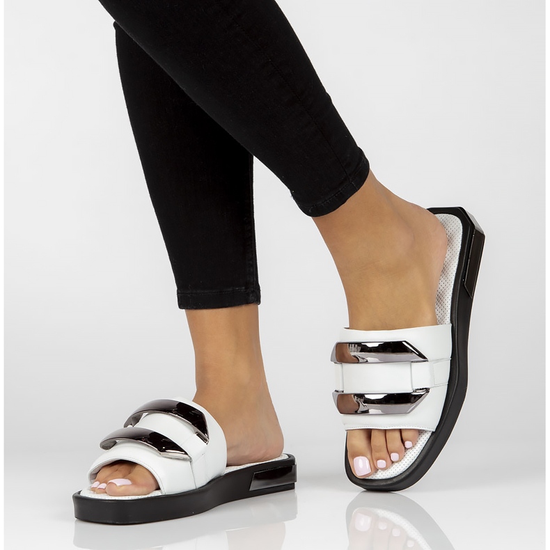 Lederhausschuhe Filippo DK3903 / 22 Wh weiß 1