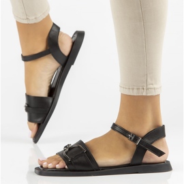 Ledersandalen Filippo DS3901 / 22 Bk schwarz 1