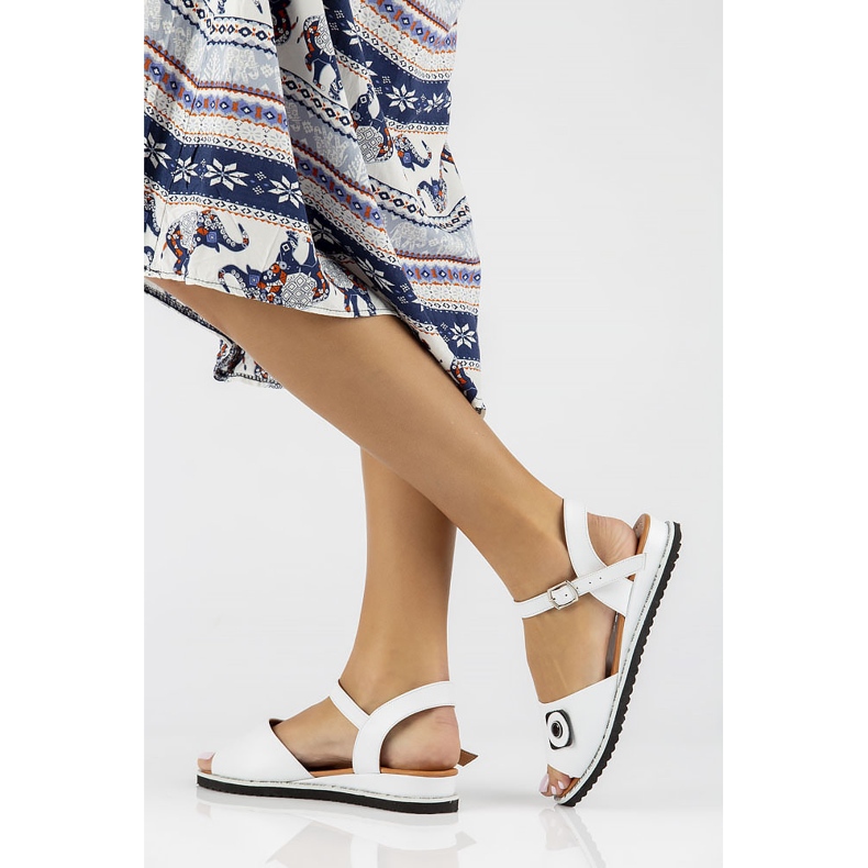 Ledersandale Filippo DS3913 / 22 Wh weiß 1