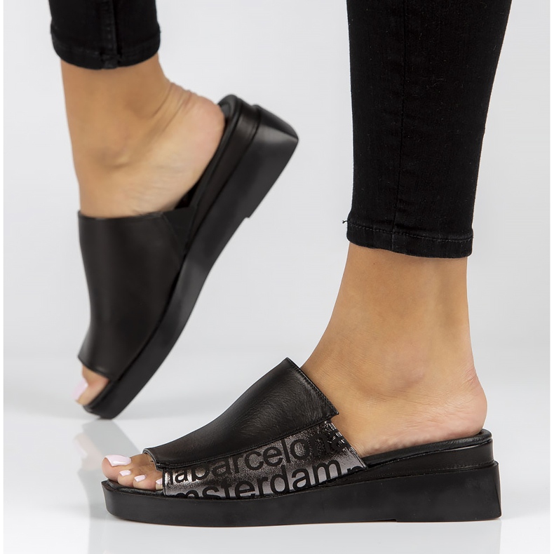 Lederhausschuhe Filippo DK3921 / 22 Bk schwarz 2